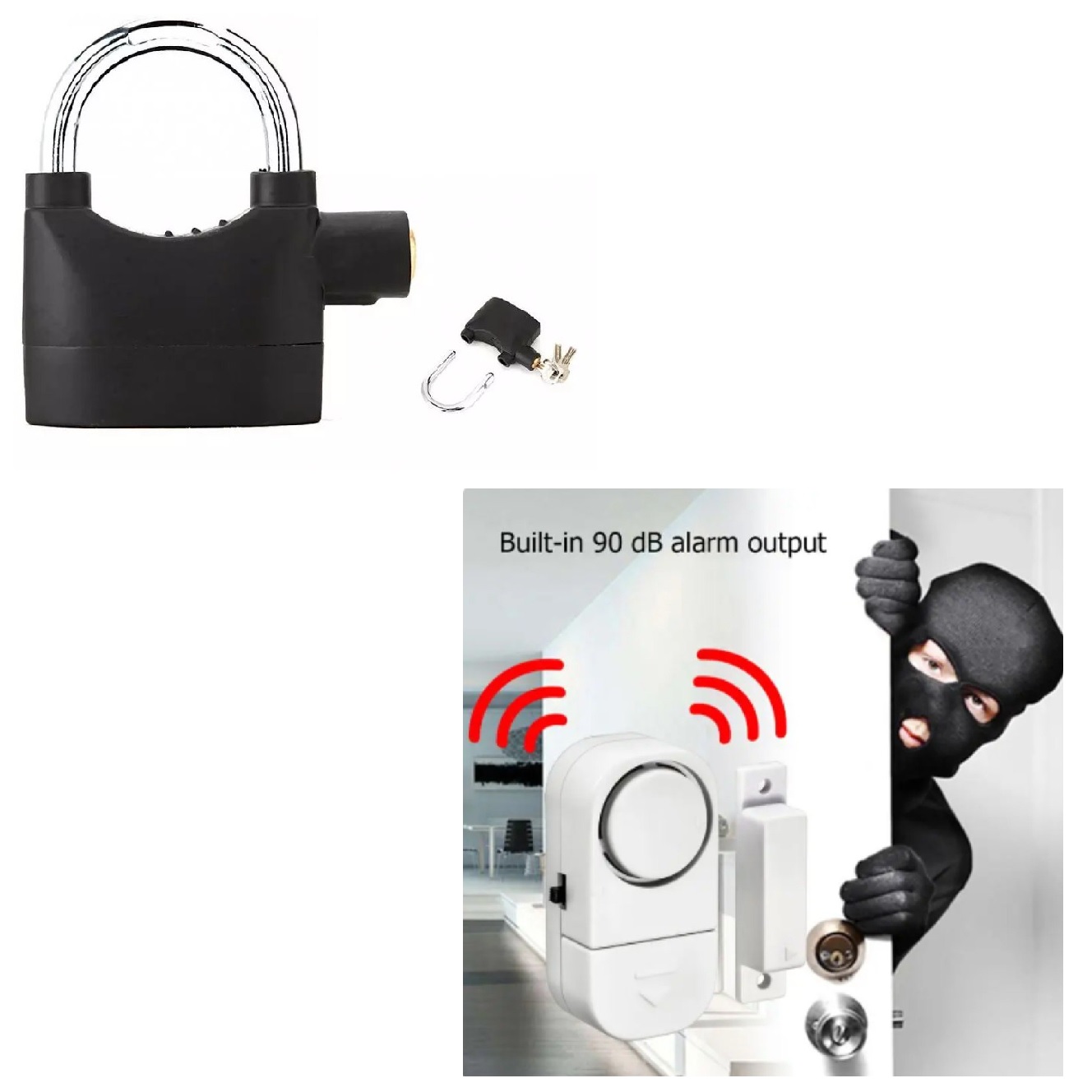 Miniatura 7 de Candad alarma + alarma sensor + linterna